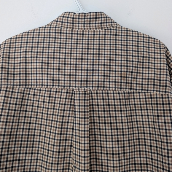 Chaps Men's Plaid Shirt in Navy and Tan ~ Size Large - Picture 8 of 10